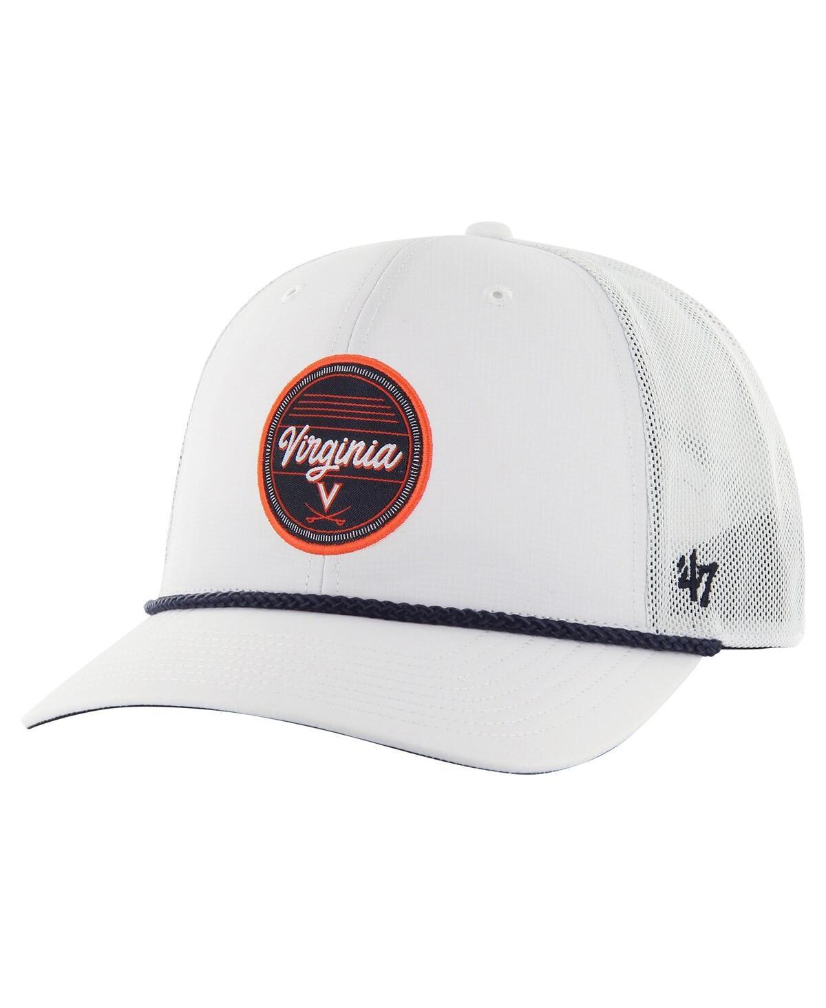 Mens 47 Brand White Virginia Cavaliers Fairway Trucker Adjustable Hat Product Image