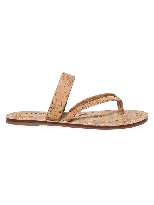 Cork Flat Thong Slide Sandals Product Image