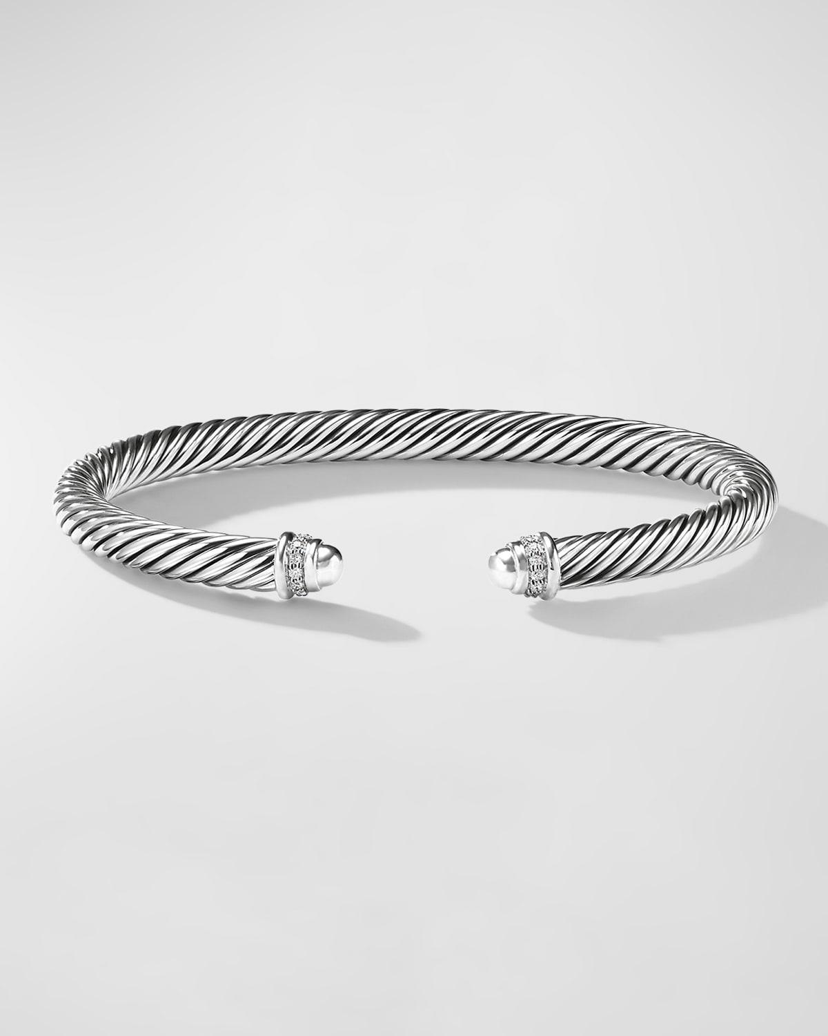 Womens Cable Classics Bracelet with Pav Diamonds Product Image