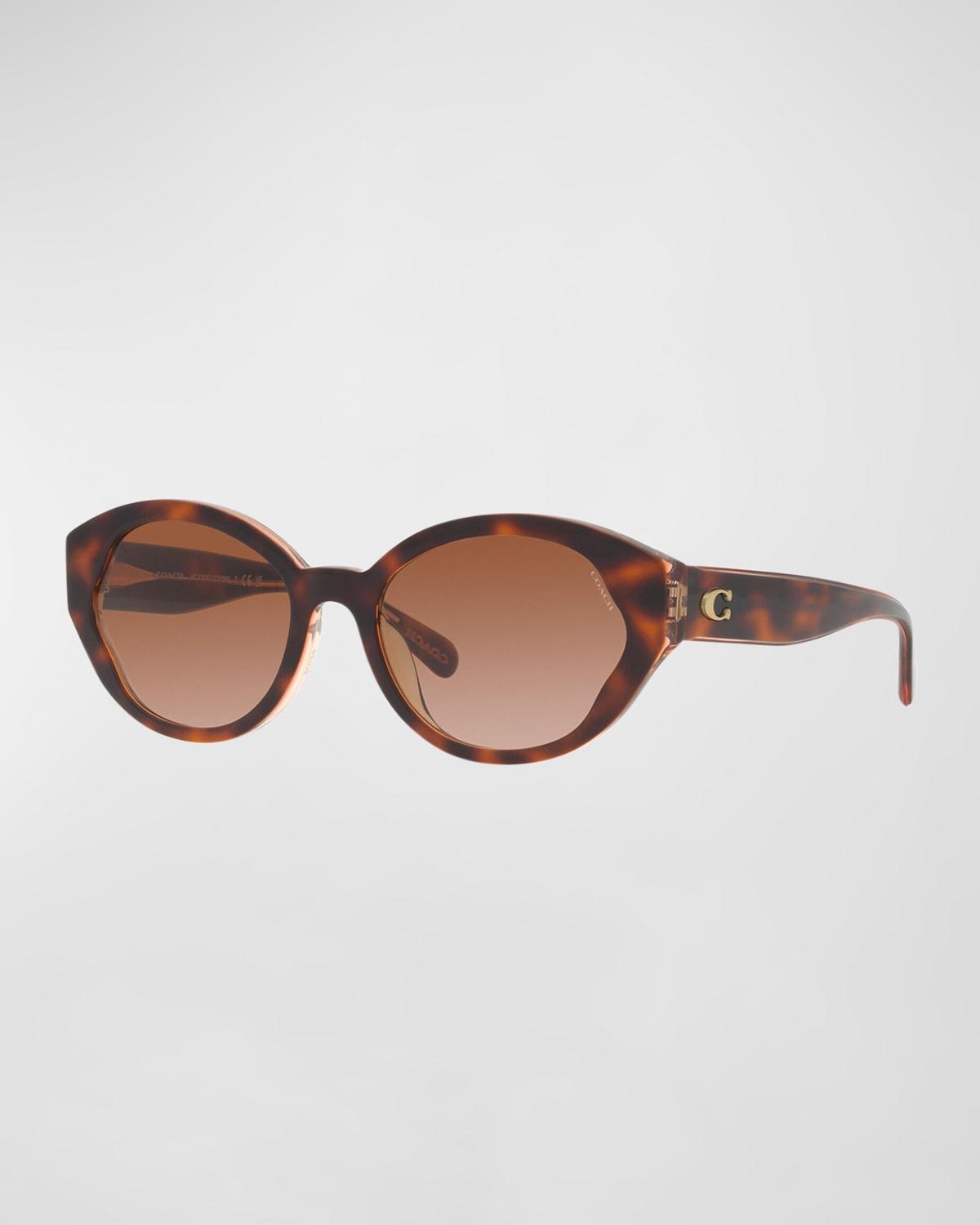 COACH Womens 0HC8364U 55mm Gradient Oval Sunglasses Product Image