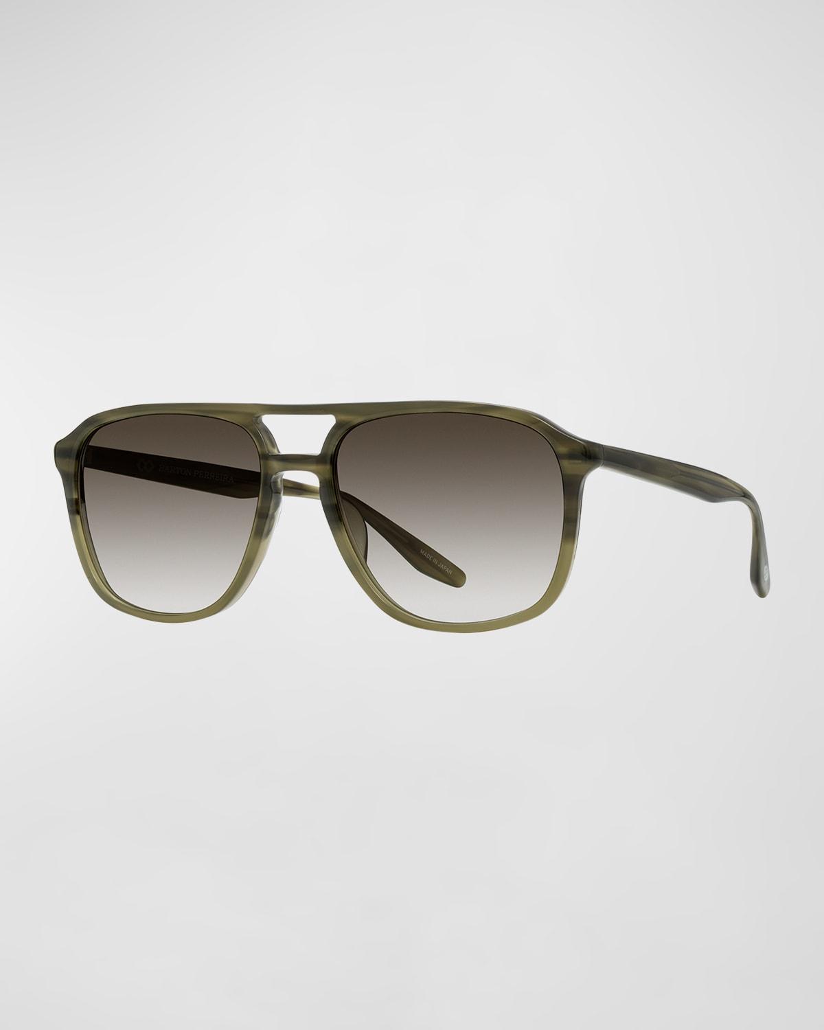 Mens Gyalis Plastic Rectangle Sunglasses Product Image