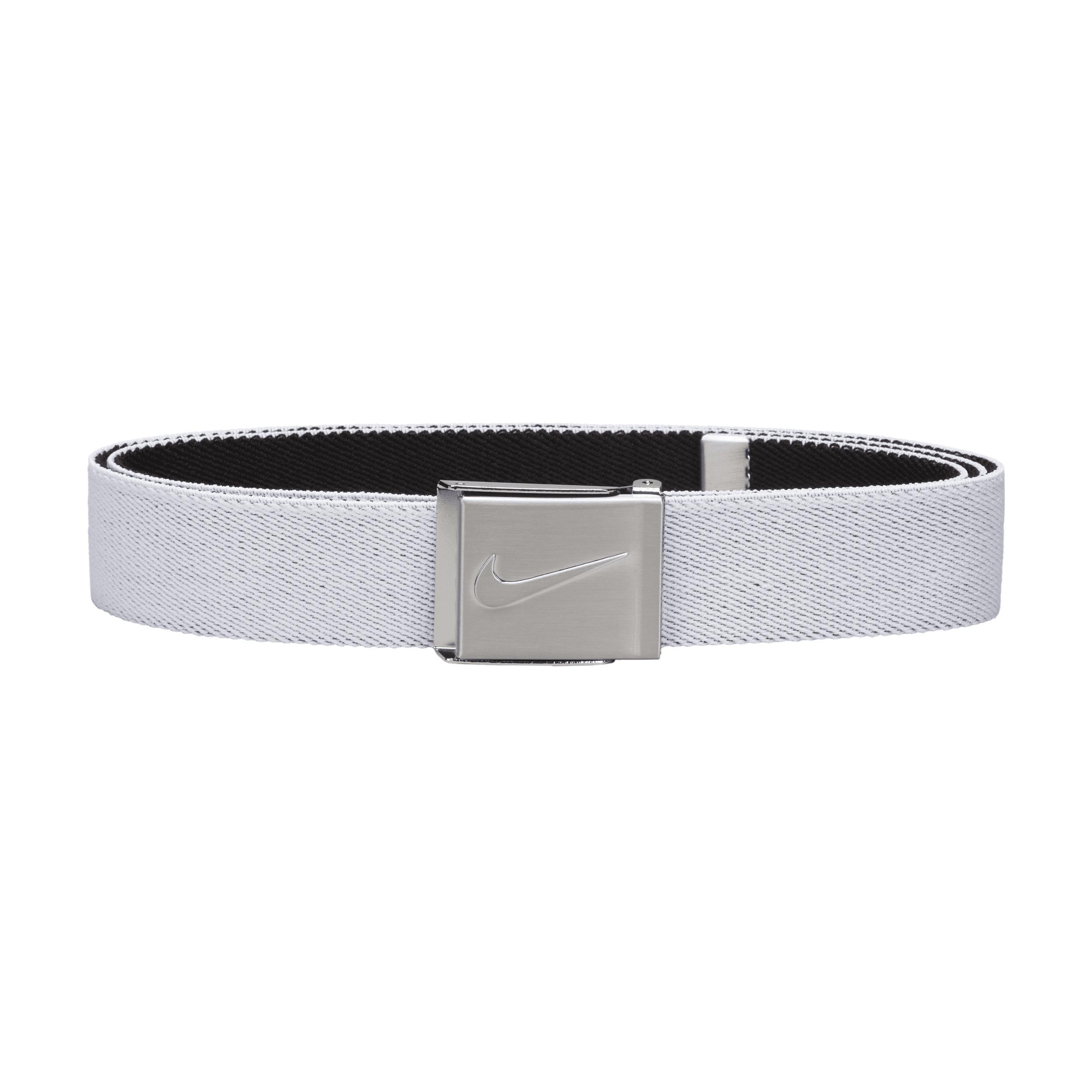 Nike Mens Reversible Stretch Webbing Golf Belt, White/Black Product Image