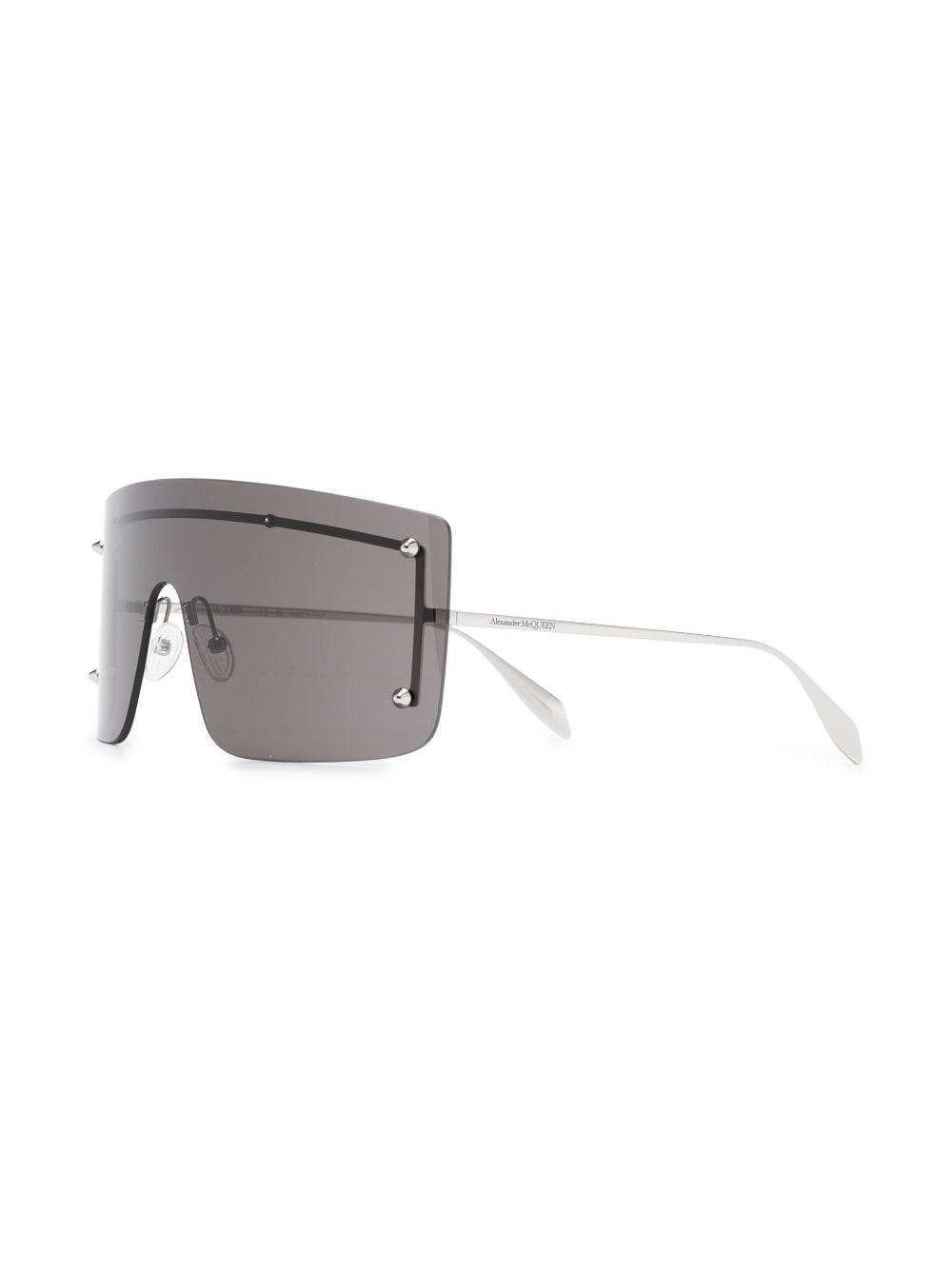 Logo-engraved Frameless Sunglasses In Grey Product Image