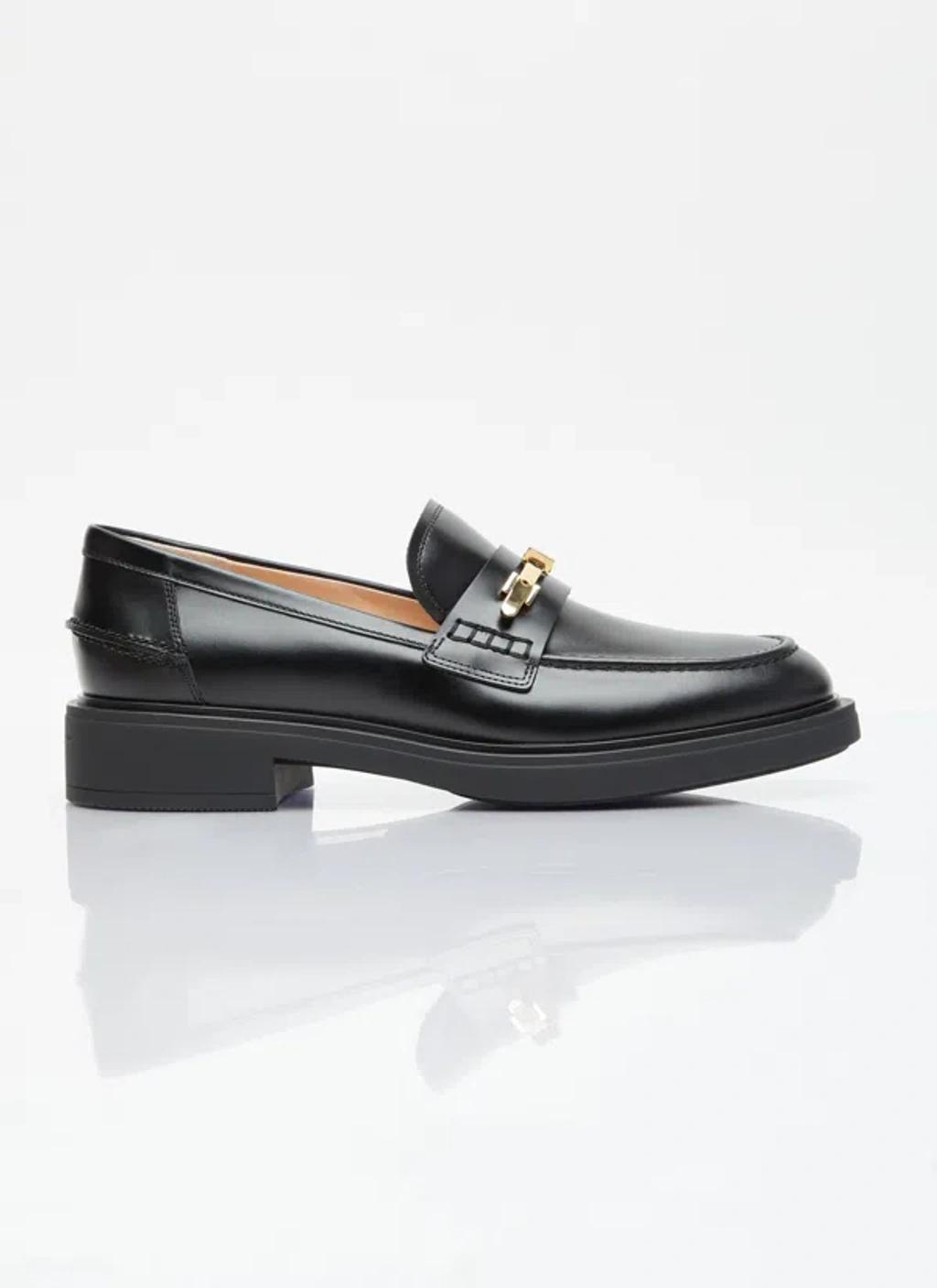 Martine Leather Loafers In Black product image