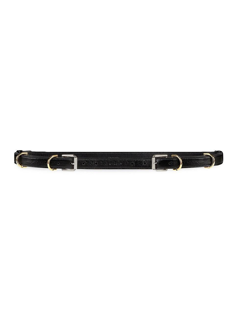 Givenchy Voyou Double Buckle Leather Belt Product Image