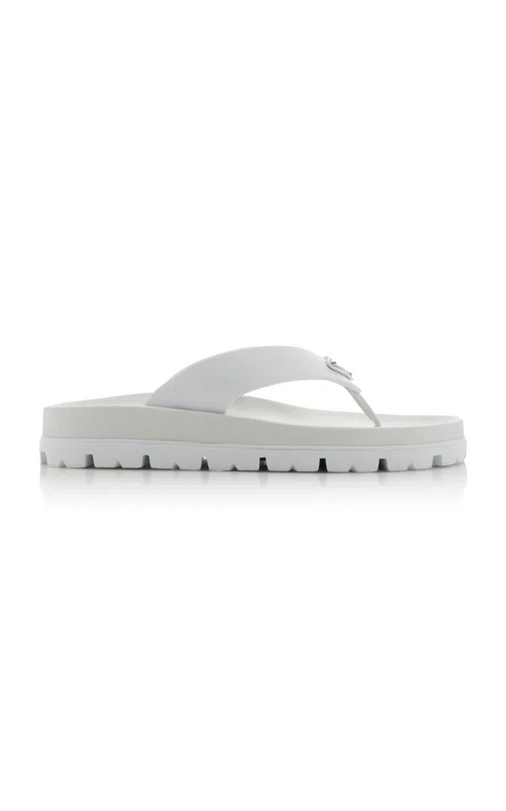 Triangle-logo Flip Flops In White product image