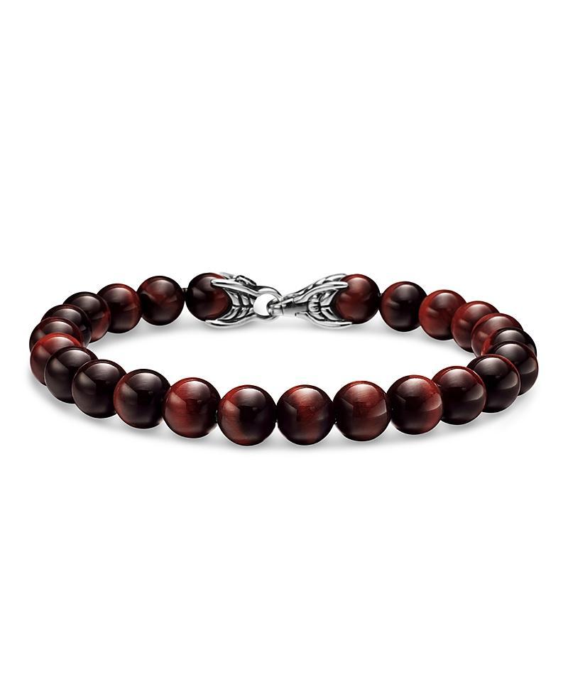 Mens Spiritual Beads Bracelet in Sterling Silver Product Image