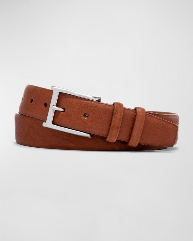 Men's Pebbled Bison Leather Belt Product Image