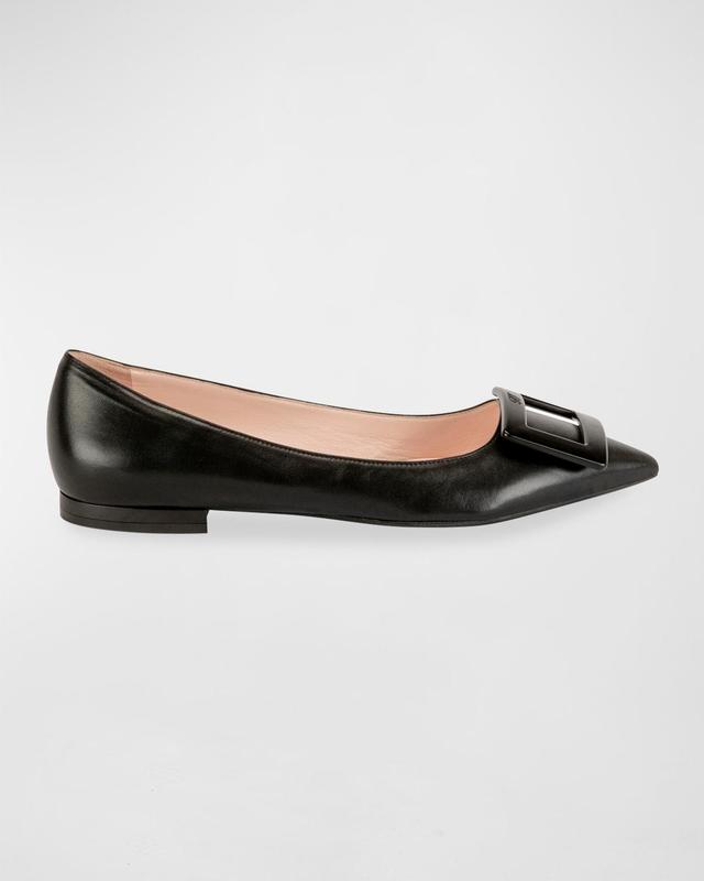 Roger Vivier Gommettine Buckle Pointed Toe Flat Product Image