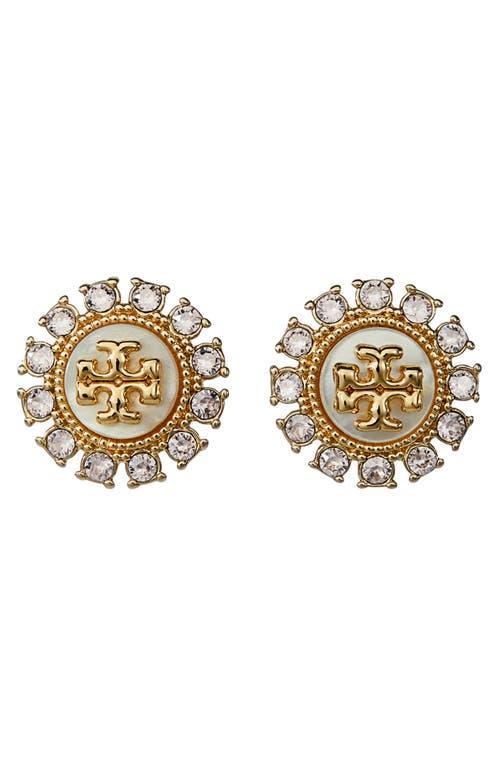 Womens Kira 18K Gold-Plated & Glass Crystal Stud Earrings Product Image