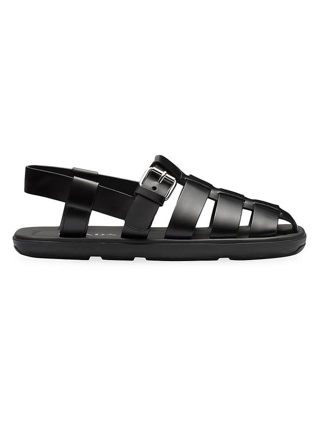 Mens Brushed Leather Sandals Product Image