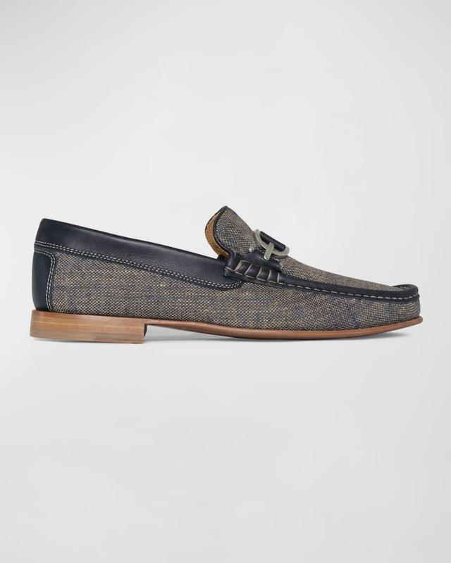 Men's Dacio Woven Leather Bit Loafers Product Image