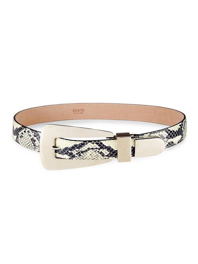 Womens Luca Snake-Embossed Leather Belt Product Image