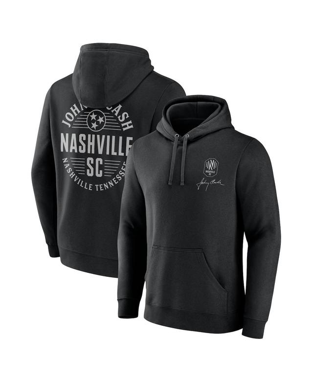 Mens Fanatics Branded Black Nashville SC Johnny Cash Oval Pullover Hoodie Product Image