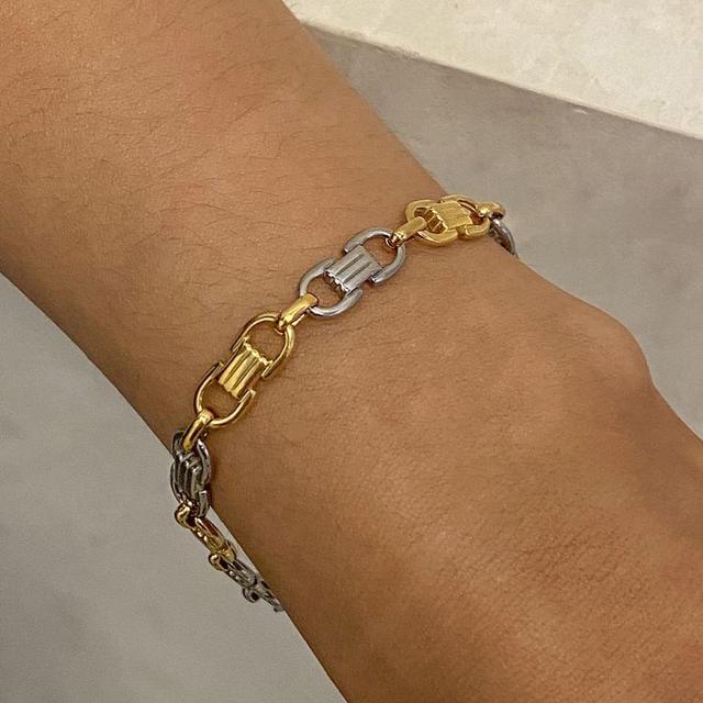 Two-Tone Chained Bracelet Product Image