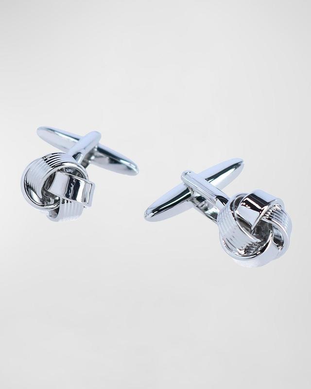 Trafalgar Men's Detailed Knot Cufflinks - Silver Product Image