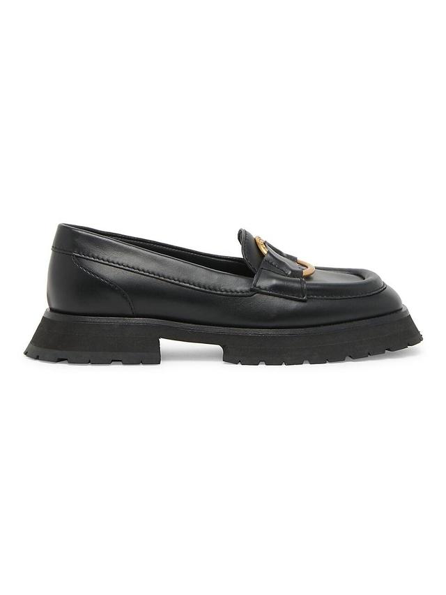 Womens Bell Leather Loafers Product Image