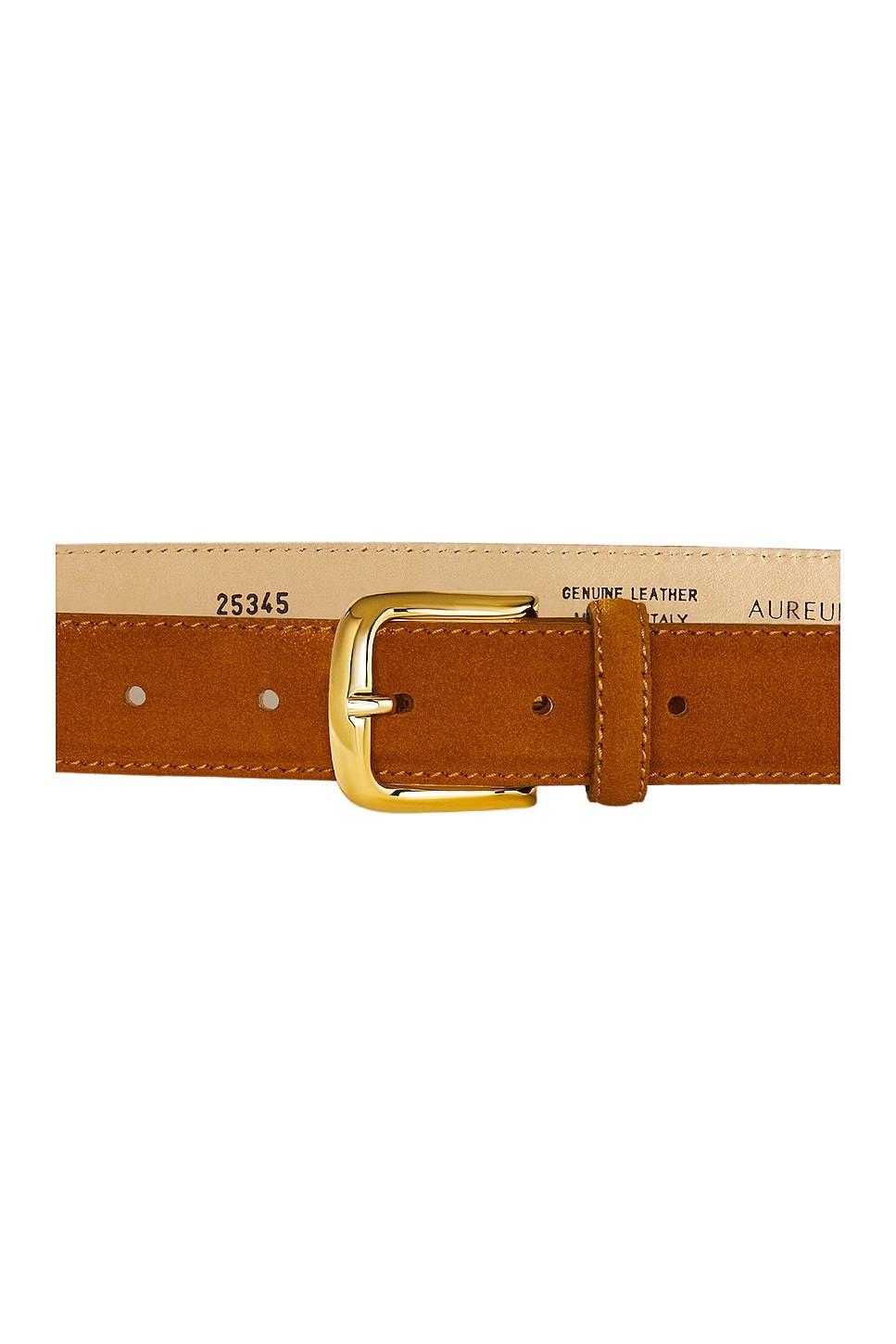 AUREUM Camel Suede Belt Brown. (also in ). Product Image