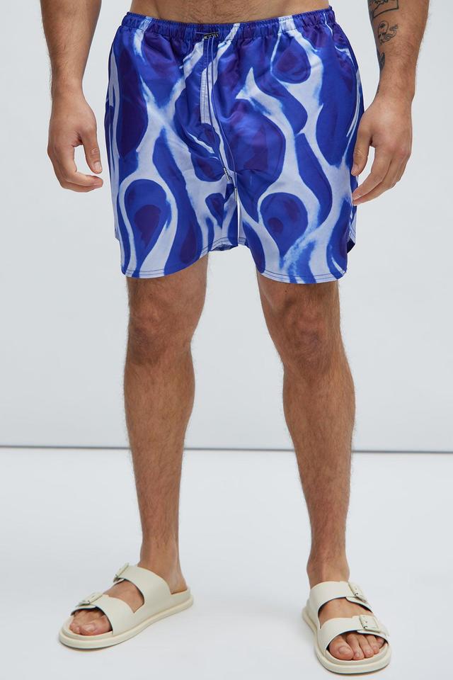 Infared Waves Swim Trunks - Purple Product Image