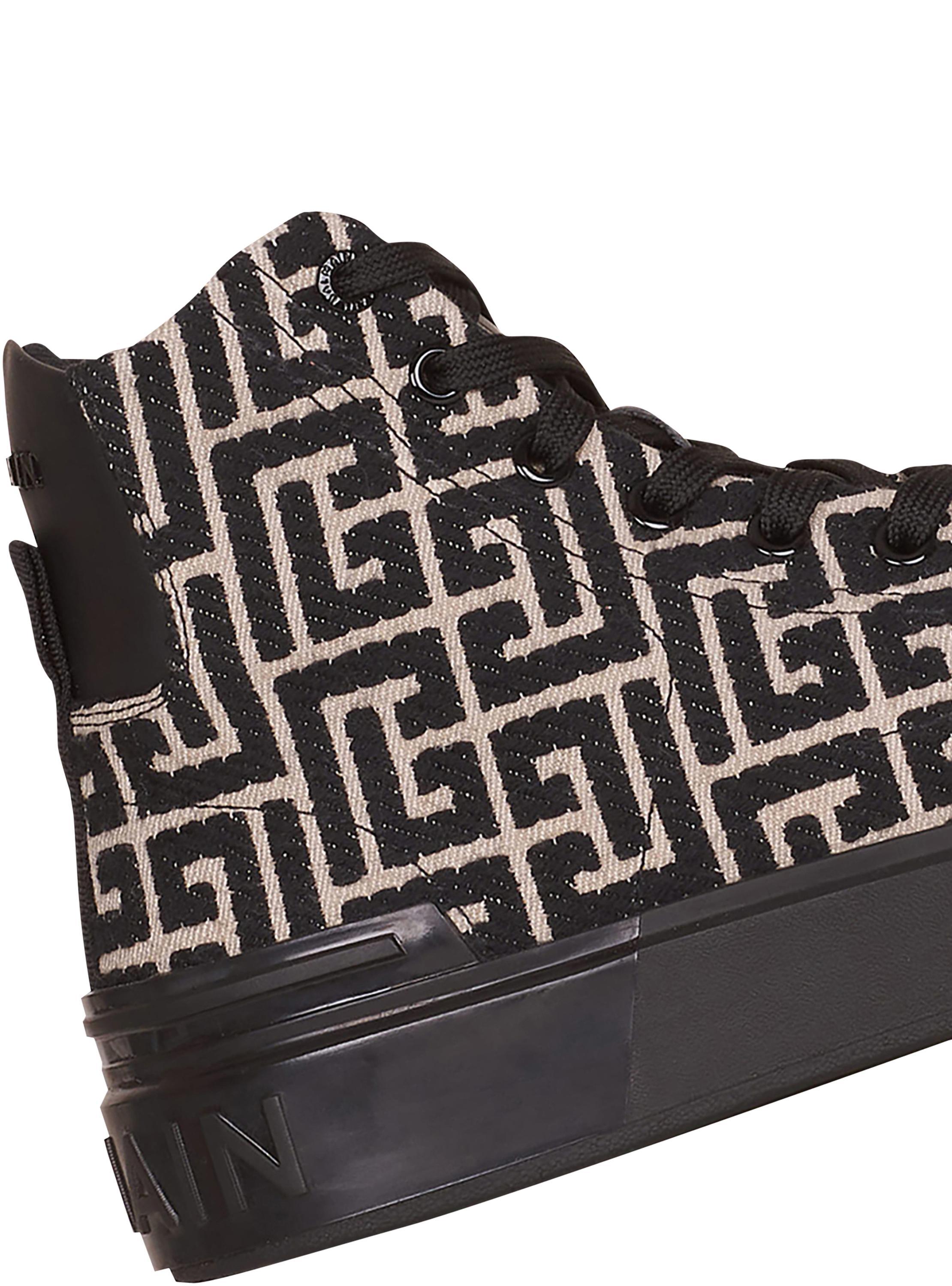 Monogram jacquard B-Court high-top sneakers Product Image