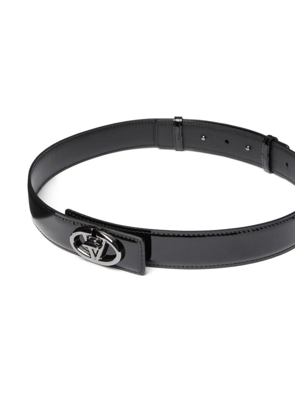 Leather Belt In Black Product Image