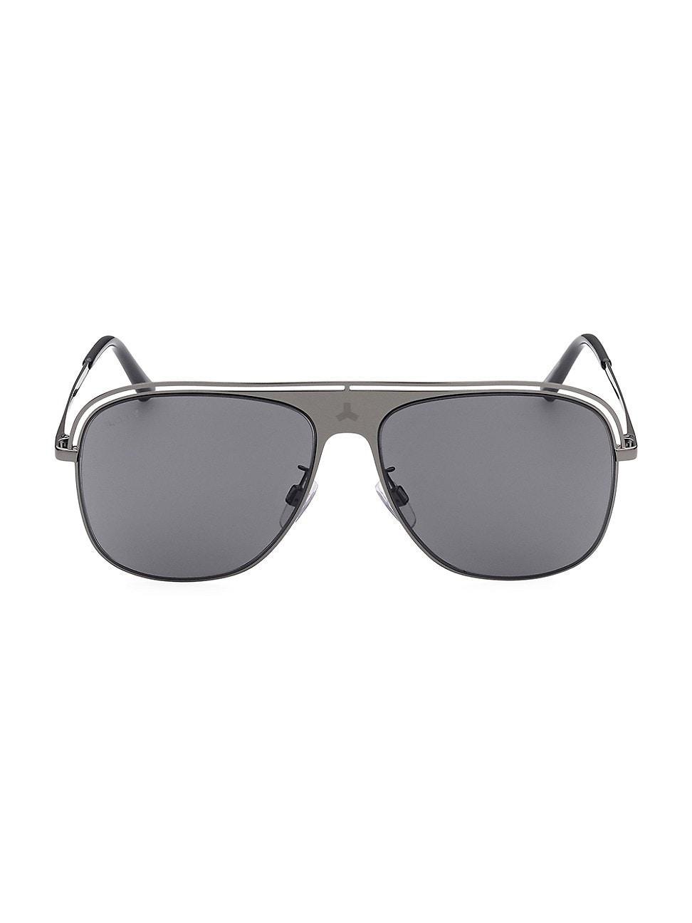 Mens 58MM Metal Aviator Sunglasses Product Image