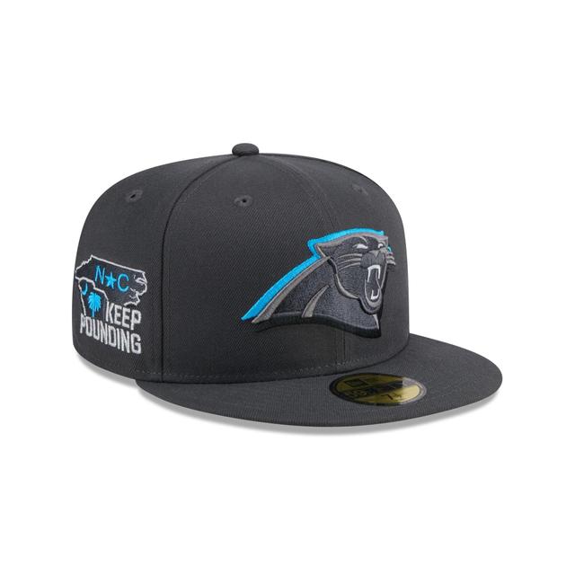 Carolina Panthers 2024 Draft Gray 59FIFTY Fitted Hat Male Product Image