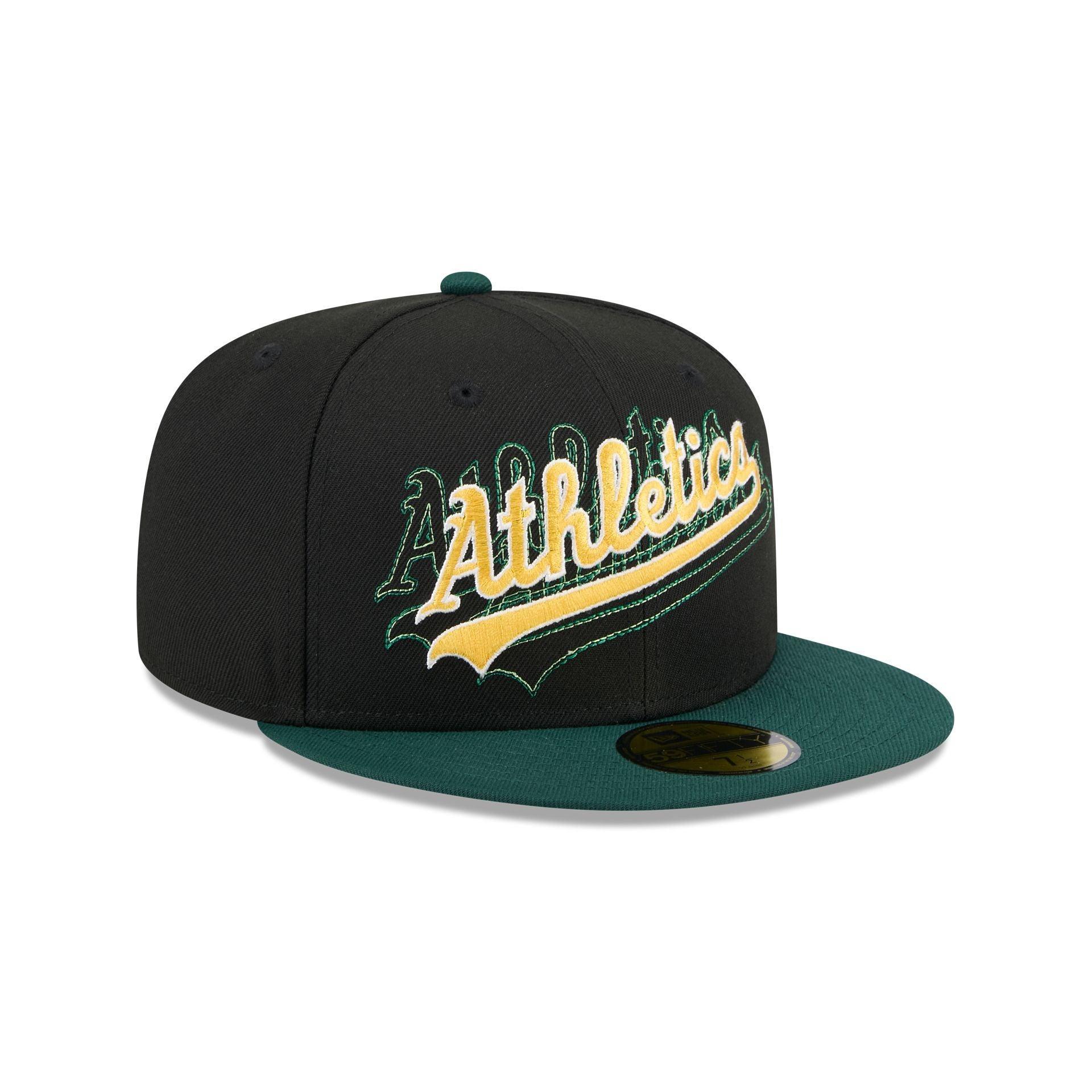 Oakland Athletics Shadow Stitch 59FIFTY Fitted Hat Male Product Image