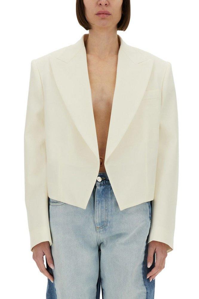 STELLA MCCARTNEY Cropped Tailored Blazer In White Product Image