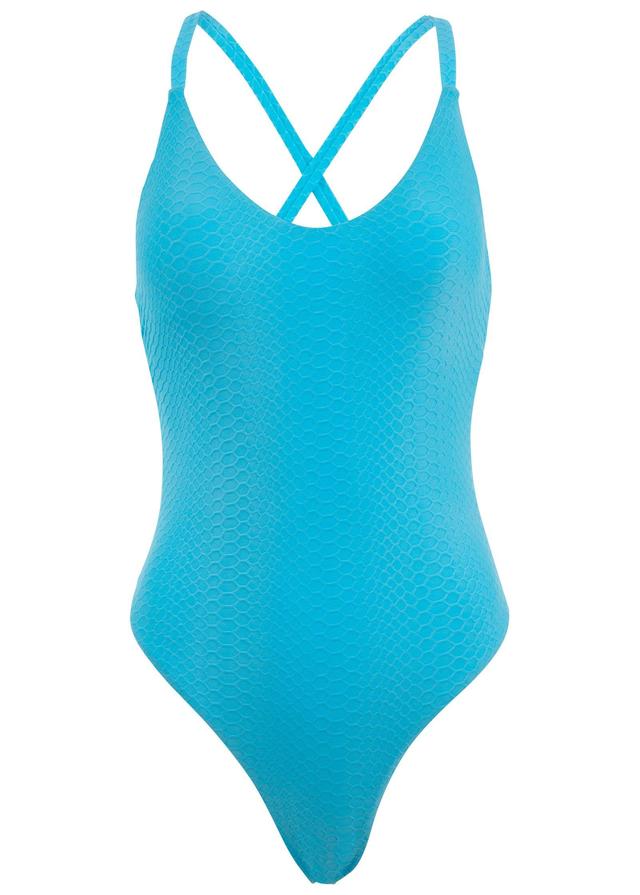 High-Leg One-Piece - Aqua Product Image