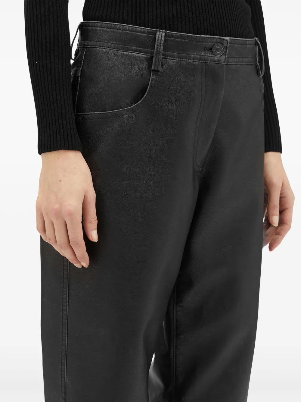 straight-leg leather trousers Product Image