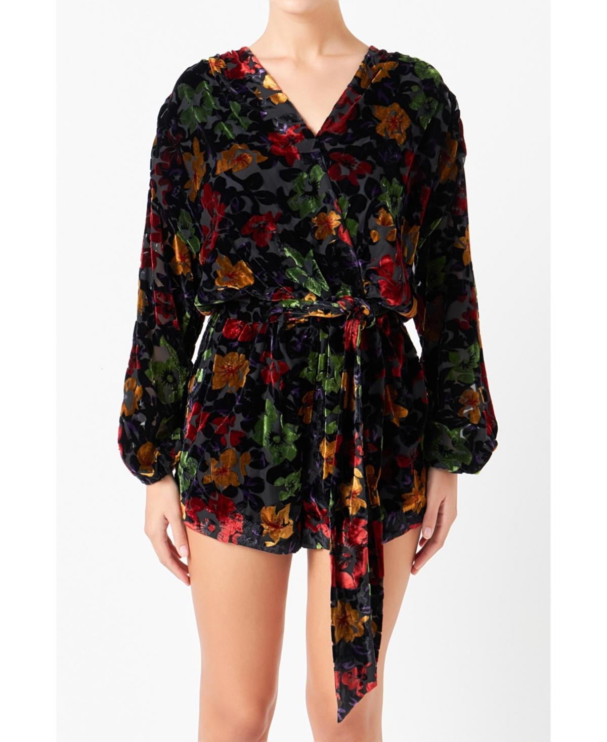 Endless Rose Burnout Velvet Romper Product Image