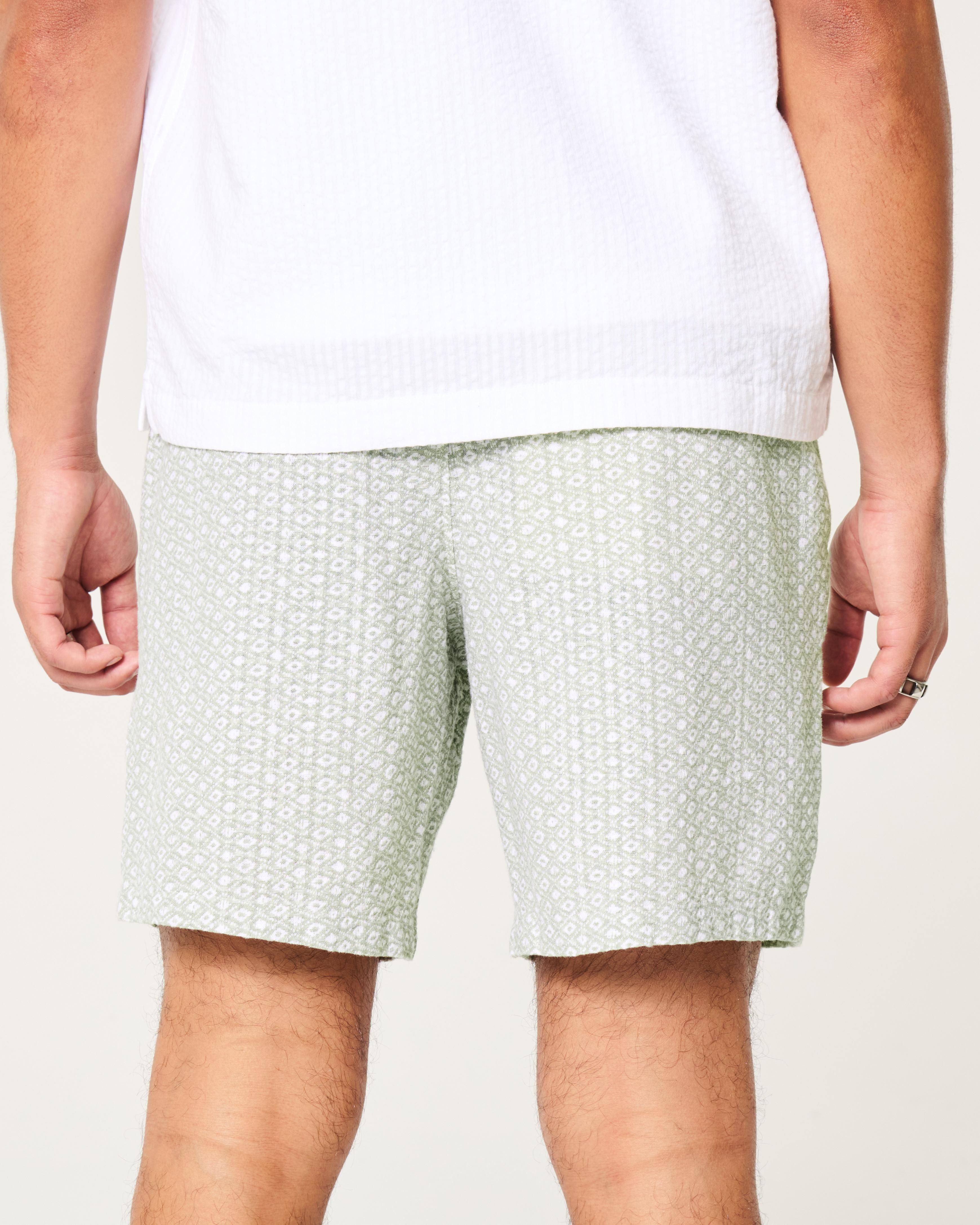 Flex-Waist Textural Woven Shorts 8" Product Image