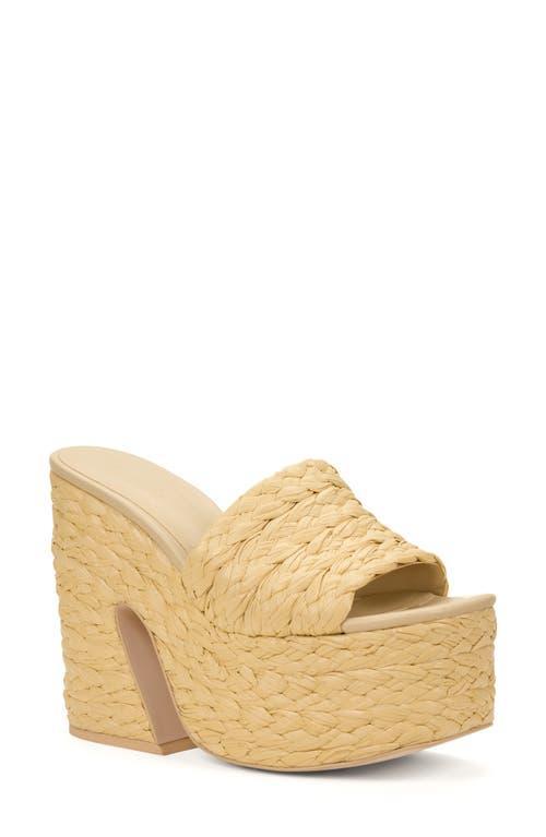 Cult Gaia - Daria Raffia Platform Mules - NeutralModa Operandi Product Image