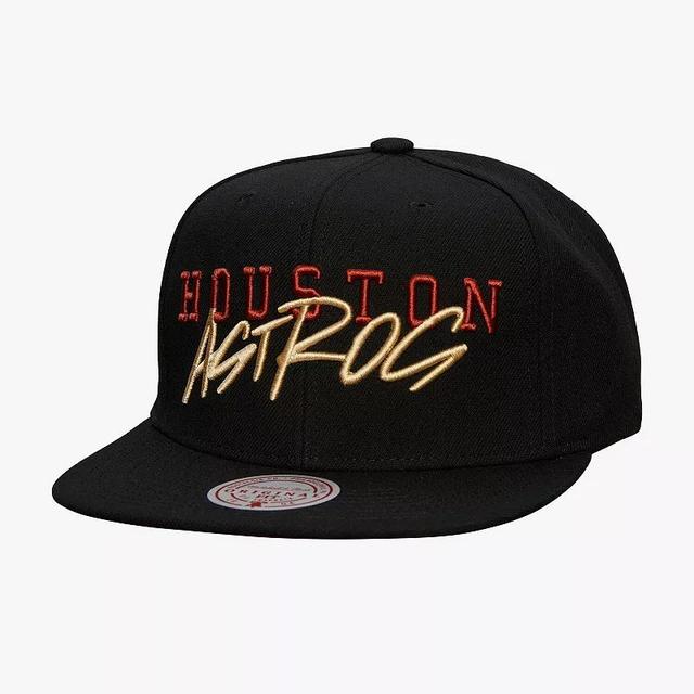 Mens Mitchell & Ness Houston Astros Team Tagged Snapback Hat Product Image