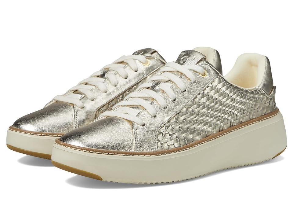 Cole Haan Grandpro Topspin Sneakers (Soft Genevieve Weave Leather/Ivory) Women's Shoes Product Image