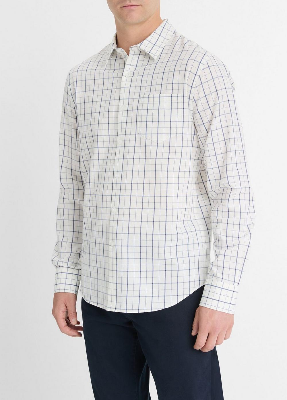 Barlow Plaid Cotton-Wool Shirt Product Image