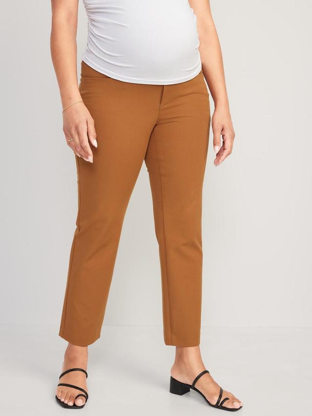 Maternity Full-Panel Pixie Straight Ankle Pants Product Image