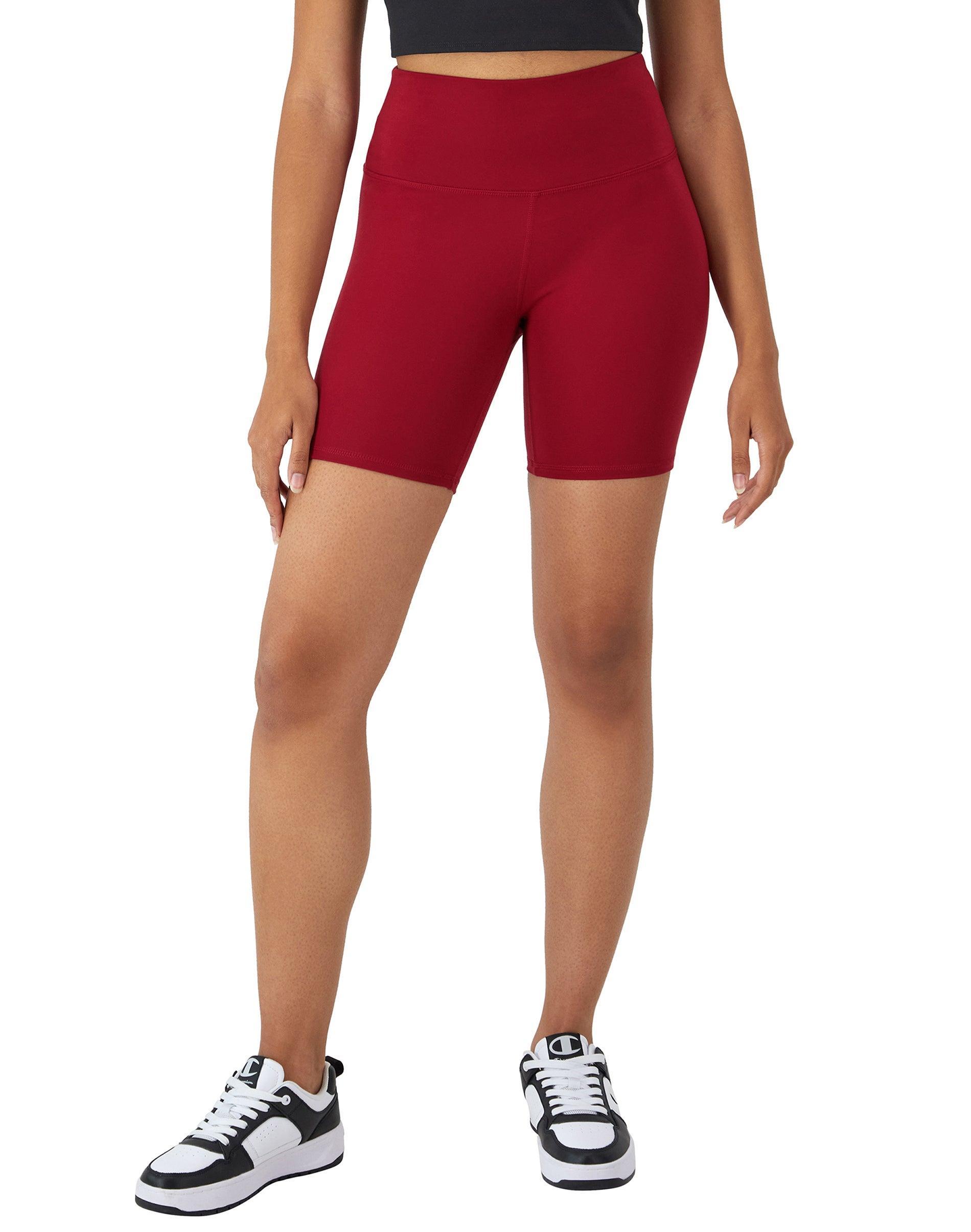 Womens Champion Soft Touch Bike Shorts, C Logo, 7 Cardinal M Product Image