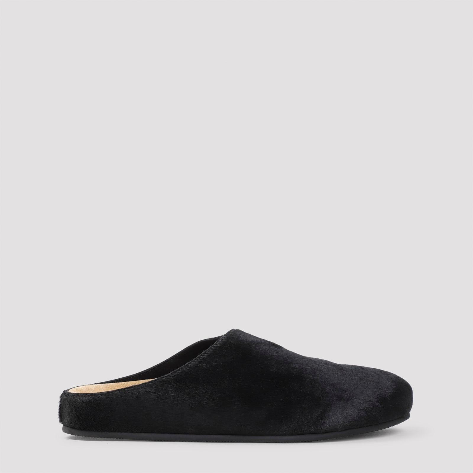 THE ROW Slippers In Black Product Image