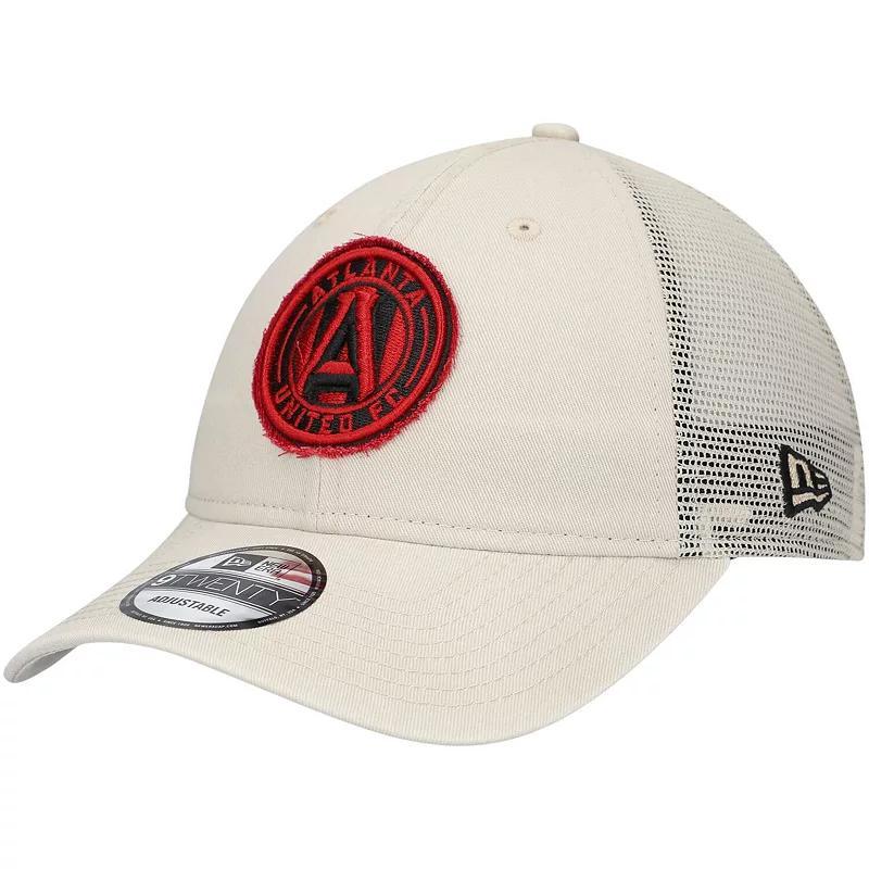 Mens New Era Tan Atlanta United FC Game Day 9TWENTY Adjustable Trucker Hat Product Image