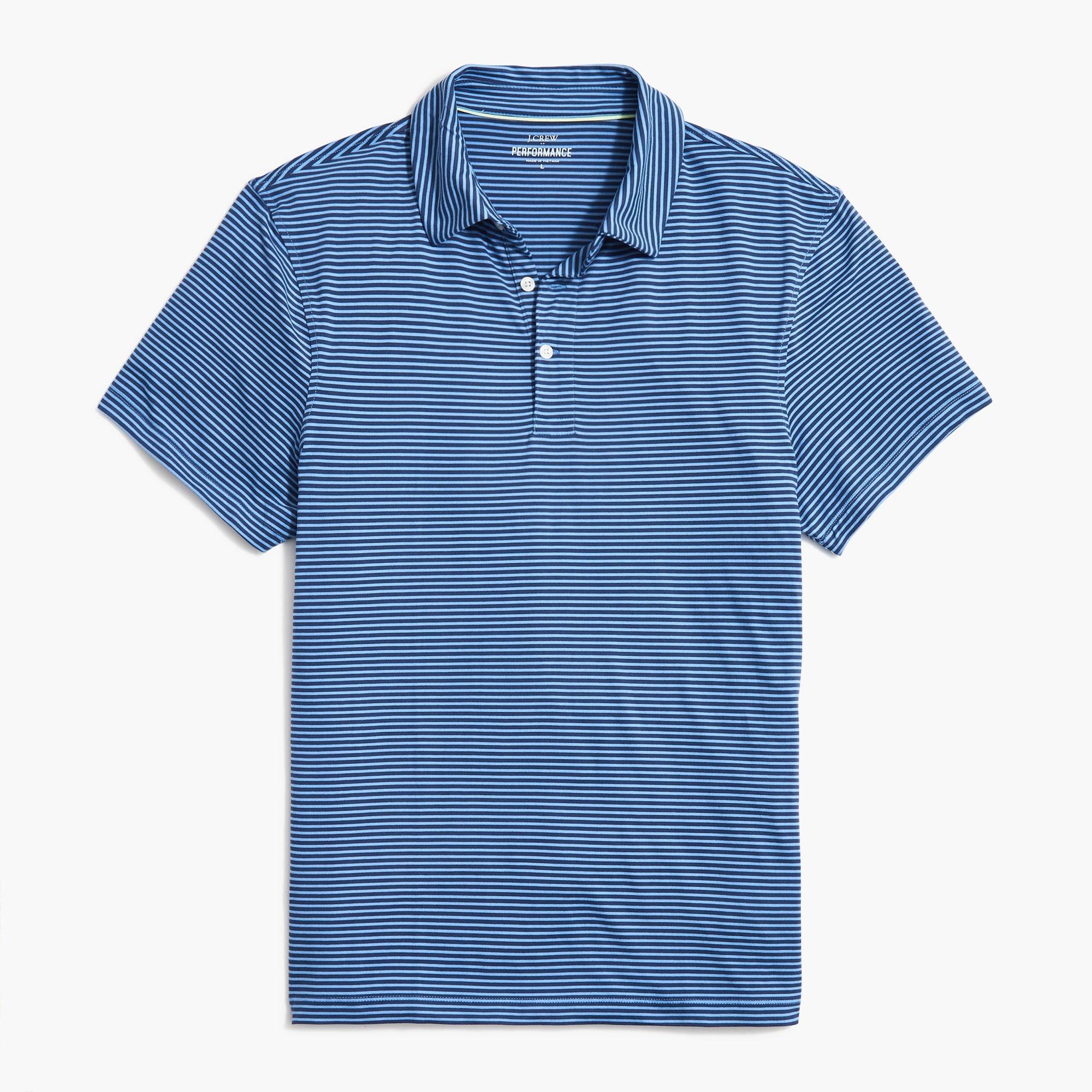 Striped performance polo shirt Product Image