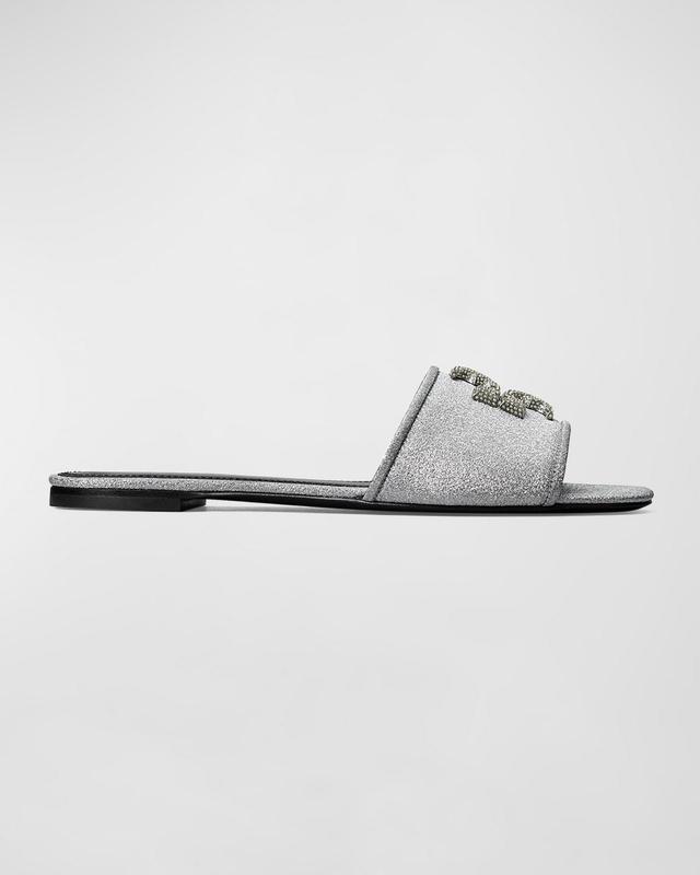 Eleanor Pave Medallion Flat Slide Sandals Product Image