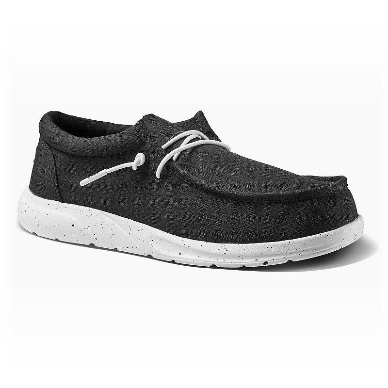 REEF Cushion Breakwater Mens Boat Shoes Black Product Image