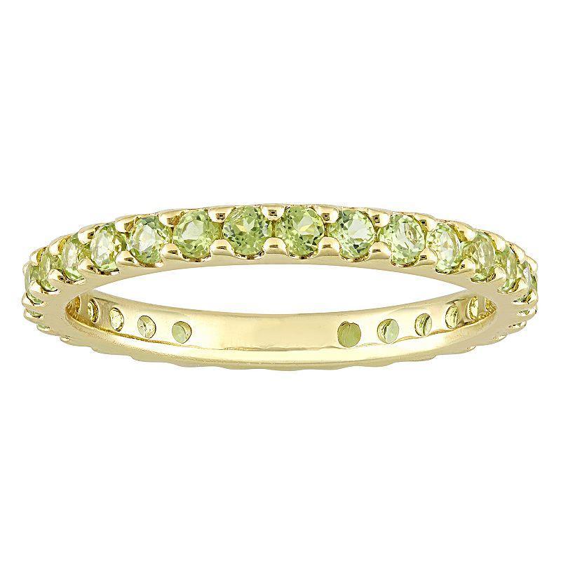 Stella Grace 10k Gold Peridot Eternity Ring, Womens Product Image