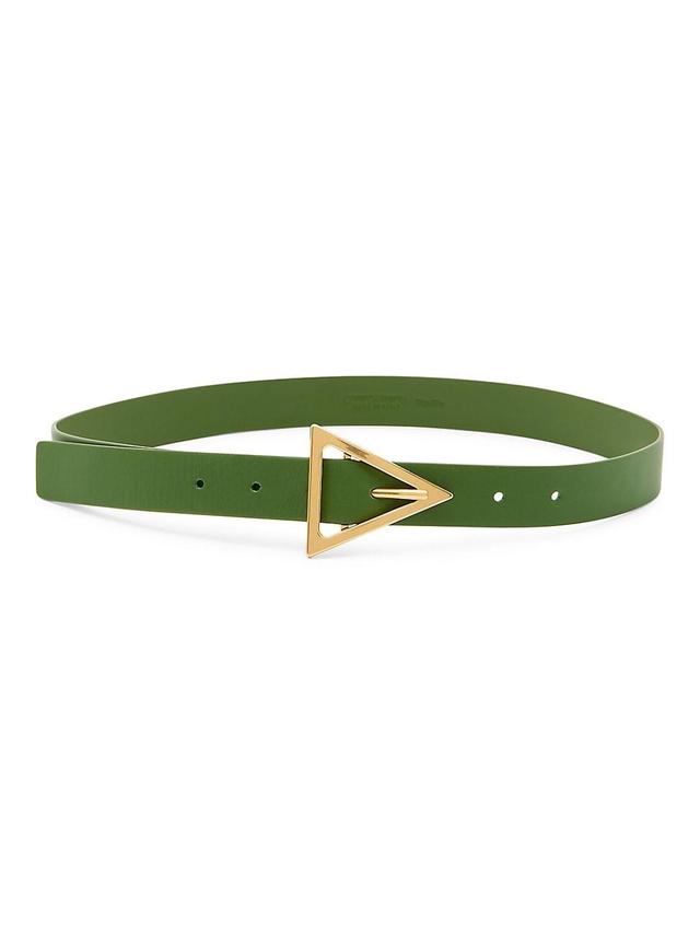 Bottega Veneta Triangle Buckle Leather Belt Product Image