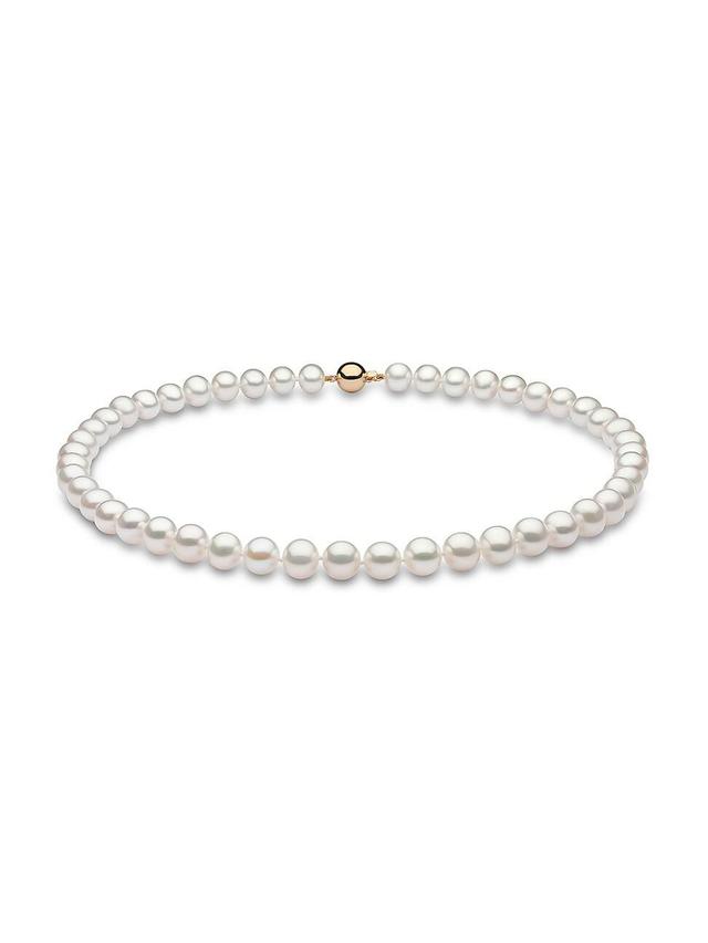 Womens 14K Yellow Gold & 8.5-9MM Cultured Freshwater Pearl Necklace Product Image