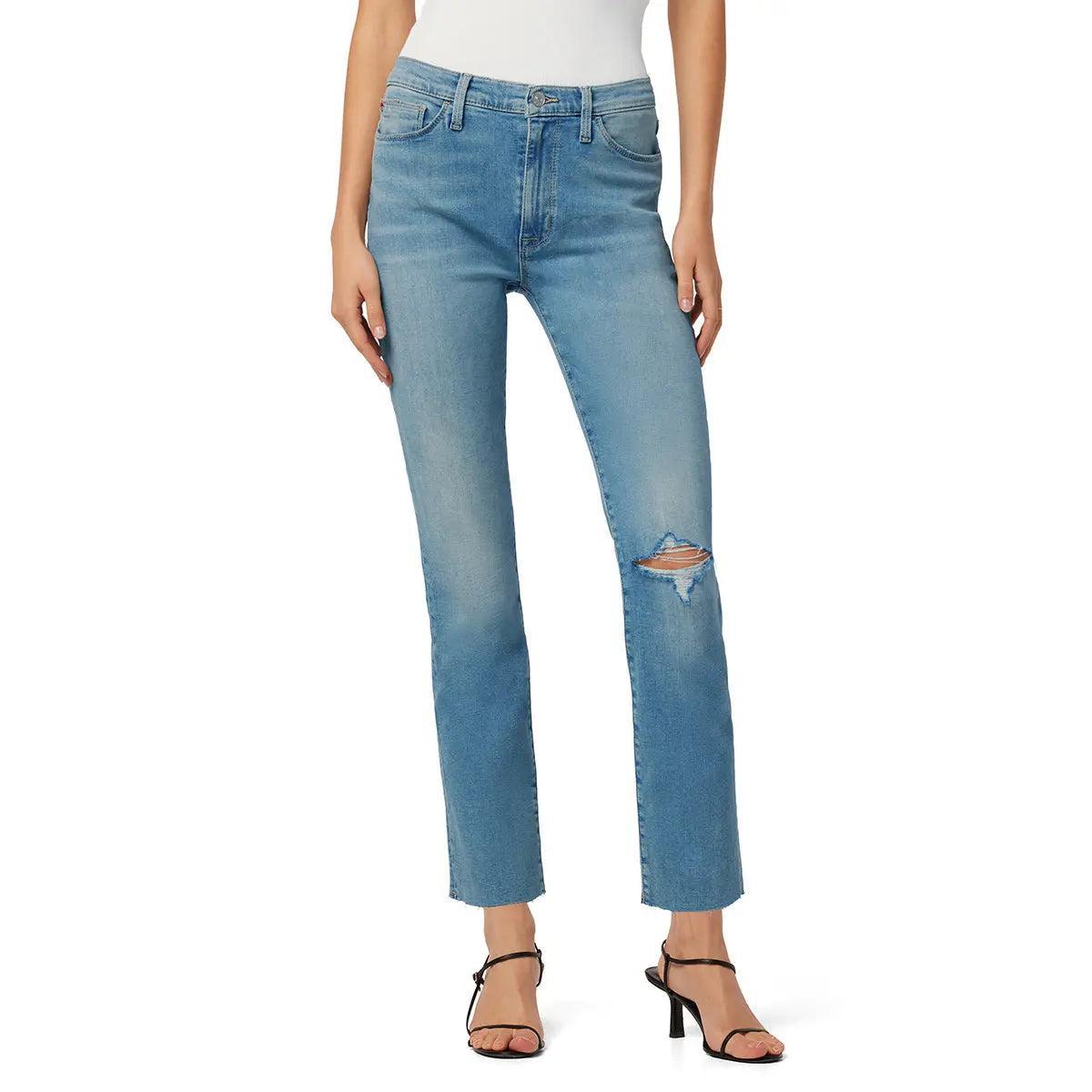 Hudson Women's Blair High Rise Straight Crop Jeans Product Image