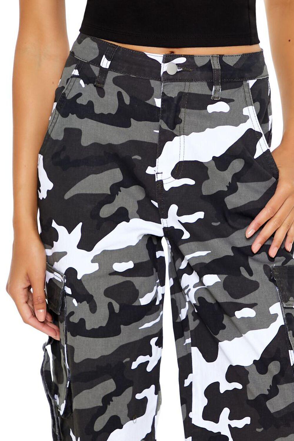 Camo Wide-Leg Cargo Utility Pants | Forever 21 Product Image