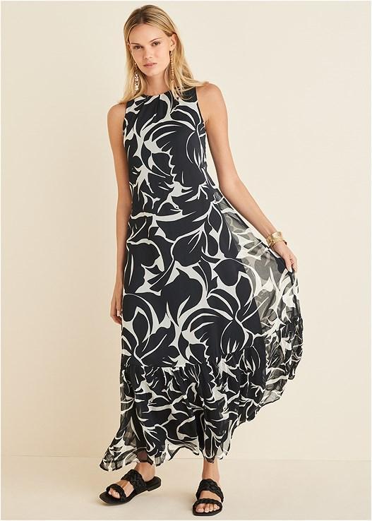 Ruffle Hem Maxi Dress Product Image